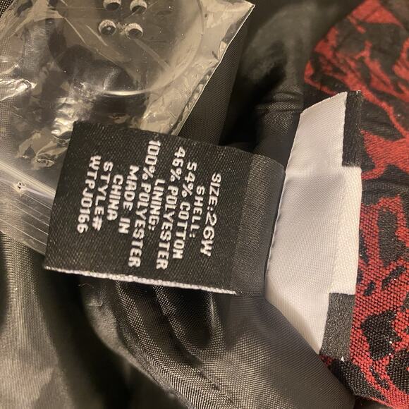 New Vintage Studio 1940 Women 26W Burgundy Black Floral Whimsical Festive Vams - Picture 5 of 13